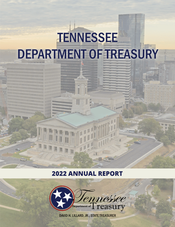 Cover of 2022 Annual Report with image of Tennessee State Capitol building