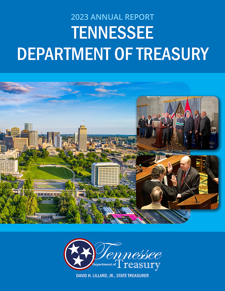 Cover of 2023 Annual Report with image of Tennessee State Capitol building