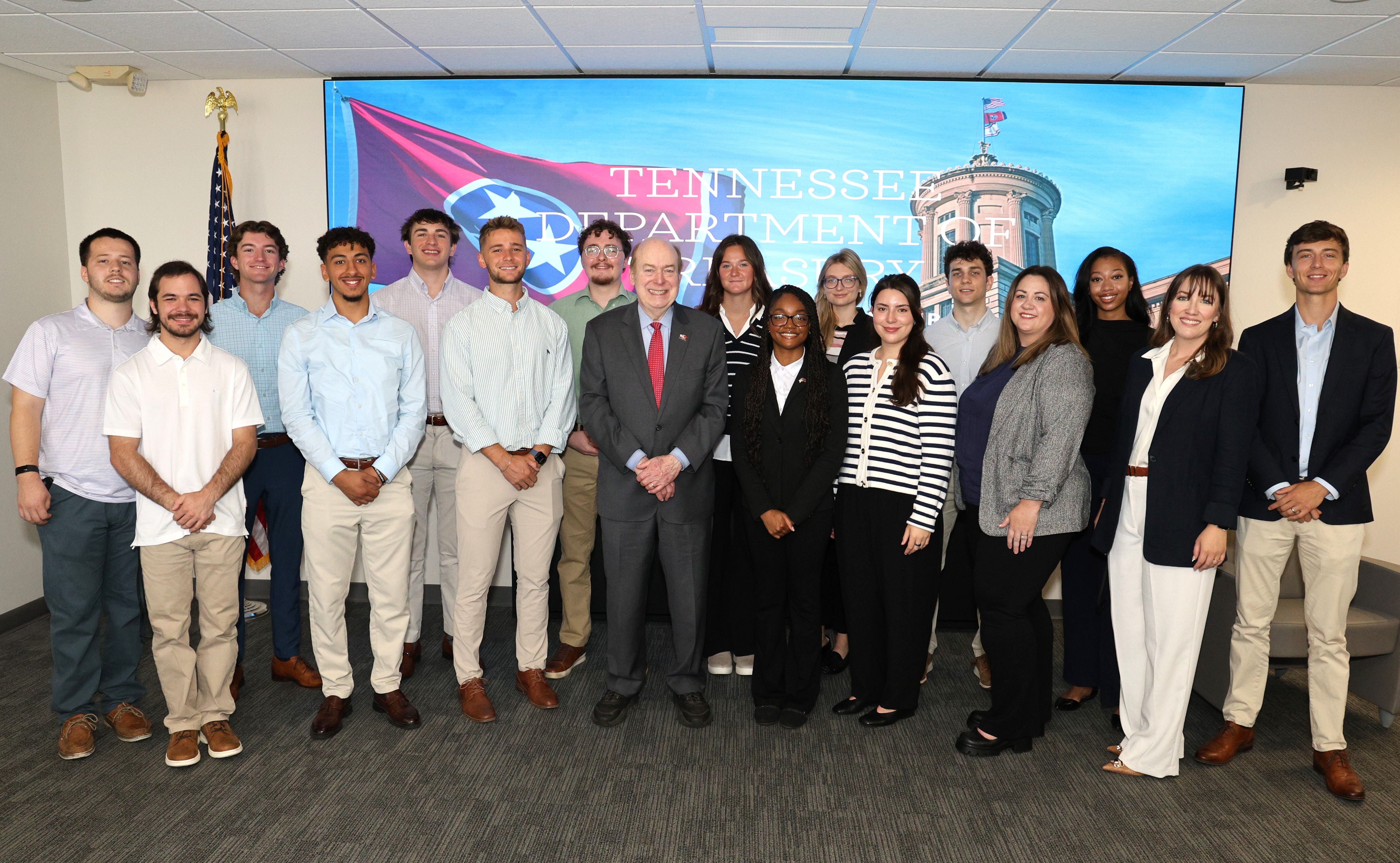 Intern Class 2026 with Tennessee State Treasurer David H. Lillard Jr.