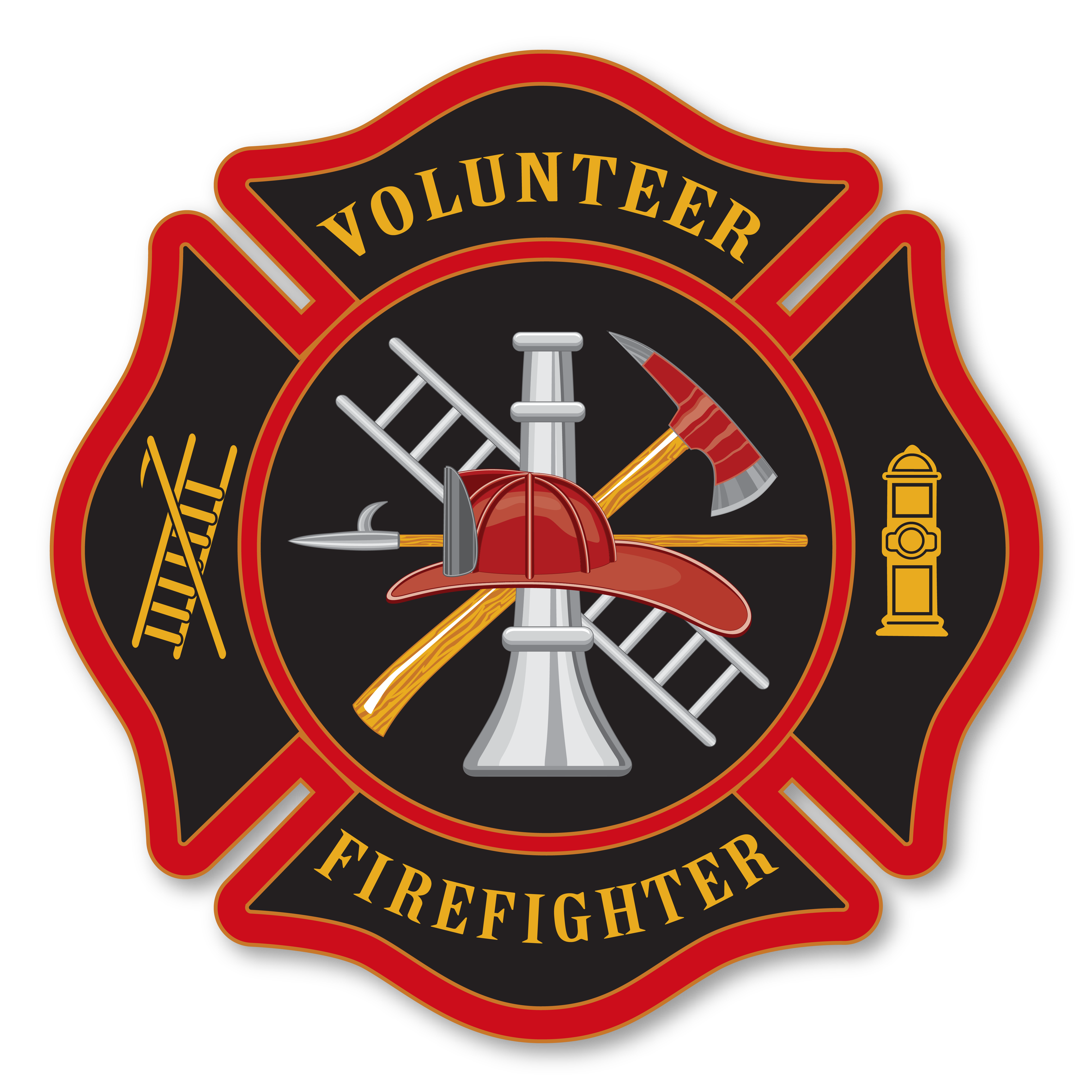 Volunteer Firefighter shield graphic