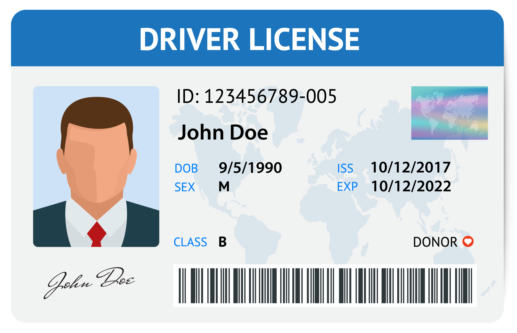 driver's license sample